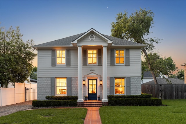 6303 Meadow Rd, Dallas, TX 75230 - neoclassical / greek revival house featuring brick siding and a shingled roof