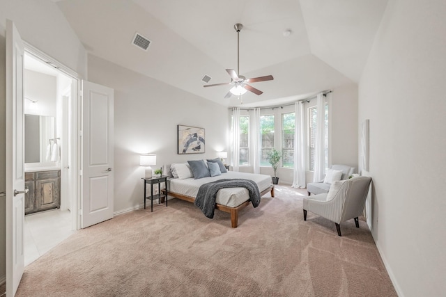 6340 Crossvine Trl, Flower Mound, TX 76226 - bedroom featuring carpet flooring, ceiling fan, and ensuite bathroom