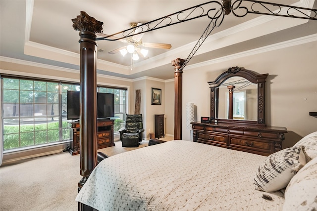 3001 Coventry Ln, Waxahachie, TX 75165 - carpeted bedroom featuring a raised ceiling and ornamental molding
