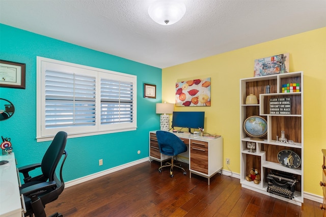 11721 Pine Creek Ct, Fort Worth, TX 76008 - office space with wood-type flooring and a textured ceiling