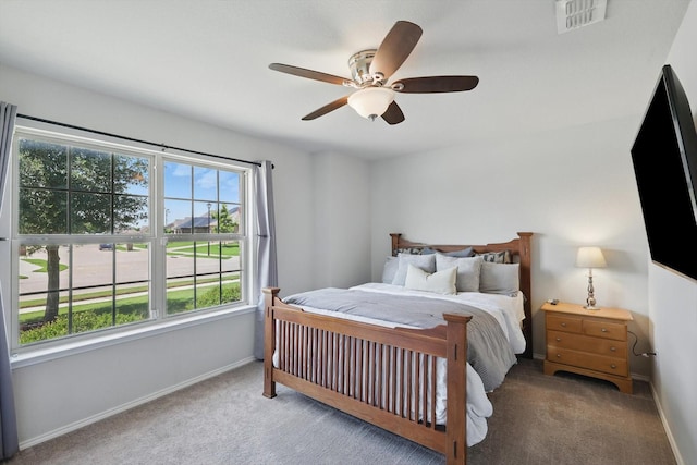 210 Hackney St, Waxahachie, TX 75165 - carpeted bedroom featuring multiple windows and a ceiling fan