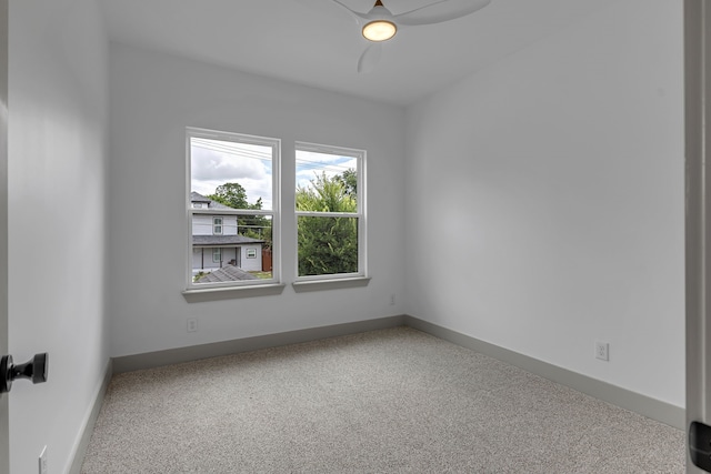 3709 Colonial Ave, Dallas, TX 75215 - carpeted empty room with baseboards and ceiling fan