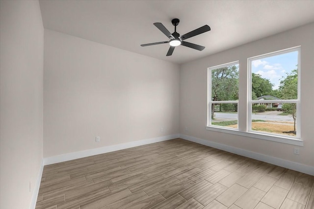 5822 Diaz Ave, Fort Worth, TX 76107 - empty room with light wood-type flooring and a ceiling fan