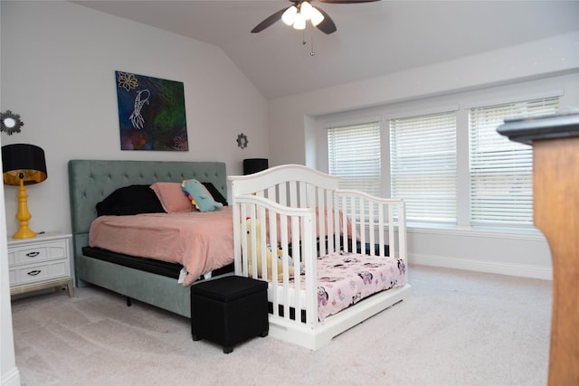 4333 Old Timber Ln, Fort Worth, TX 76036 - carpeted bedroom with lofted ceiling and ceiling fan