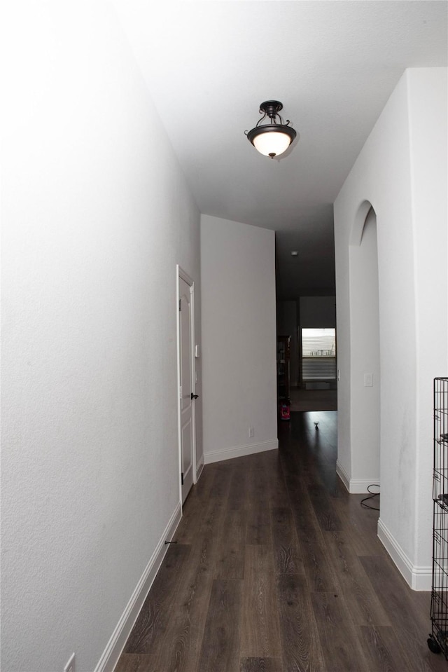 4333 Old Timber Ln, Fort Worth, TX 76036 - hall with arched walkways and dark wood finished floors
