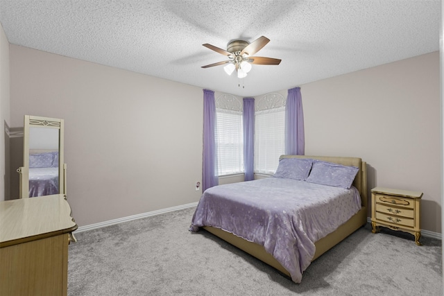 2114 Hunter Place Ln, Arlington, TX 76006 - bedroom with carpet, ceiling fan, and a textured ceiling