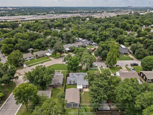 4204 Geddes Ave, Fort Worth, TX 76107 - aerial perspective of suburban area featuring a tree filled landscape