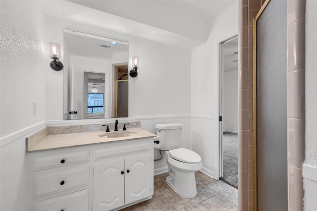 1632 Andy Dr, Sherman, TX 75092 - full bathroom featuring vanity, tile patterned floors, and a shower with door