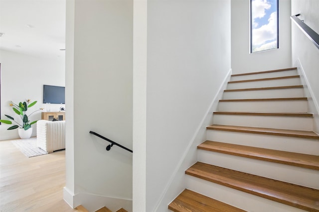 430 E 8th Unit 101, Dallas, TX 75203 - stairway with wood finished floors