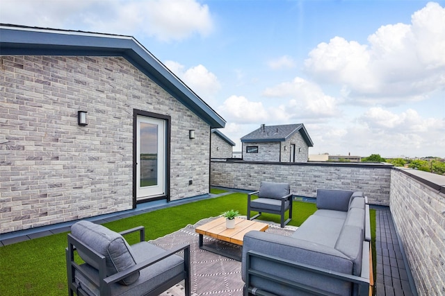 430 E 8th Unit 101, Dallas, TX 75203 - view of patio / terrace with an outdoor living space