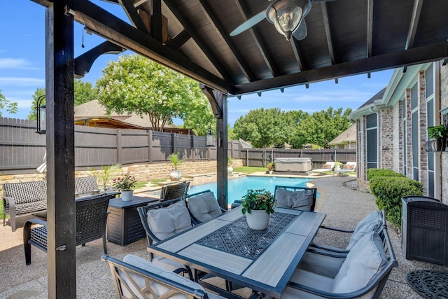 1809 Lake Glen Trl, Mansfield, TX 76063 - fenced backyard with a patio area and outdoor dining area