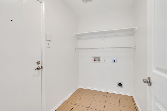 1940 Creek Crossing Dr, Fort Worth, TX 76247 - washroom with hookup for an electric dryer, washer hookup, and light tile patterned floors