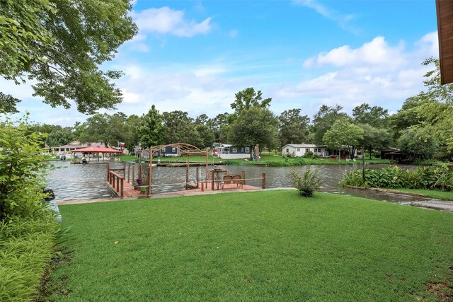 200 Dogwood Trl, Murchison, TX 75778 - dock featuring a yard and a water view