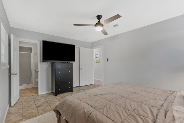 7424 Bridges Ave, Richland Hills, TX 76118 - bedroom featuring a ceiling fan and baseboards