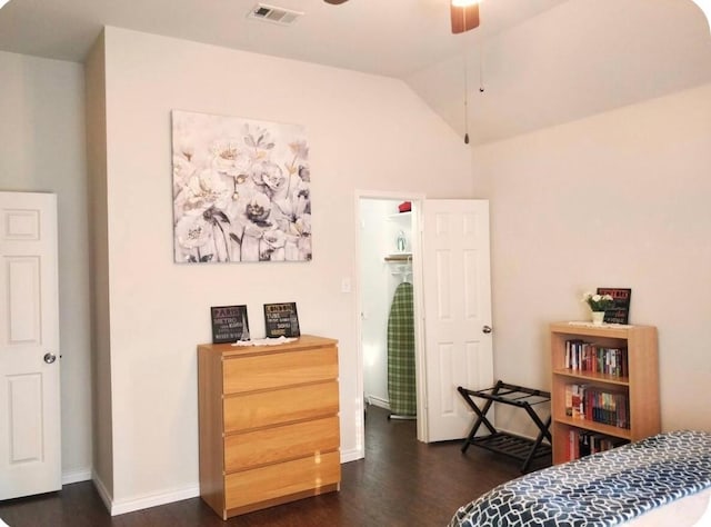 4924 Marsh Harrier Ave, Grand Prairie, TX 75052 - bedroom with dark wood-style flooring and lofted ceiling
