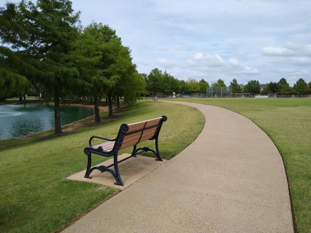 4924 Marsh Harrier Ave, Grand Prairie, TX 75052 - view of home's community featuring a yard and a water view