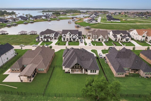 12480 Palmer Dr, Fort Worth, TX 76179 - aerial perspective of suburban area with a large body of water