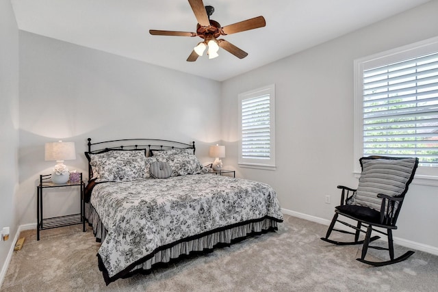 2310 Auburn Ct, Sherman, TX 75092 - bedroom with light carpet and a ceiling fan
