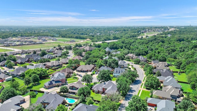 2310 Auburn Ct, Sherman, TX 75092 - aerial perspective of suburban area featuring a pool