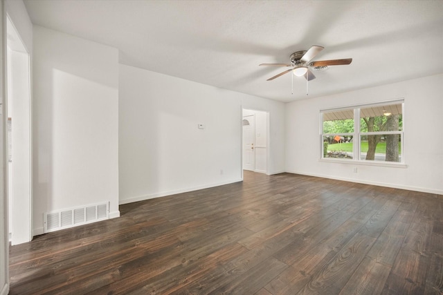 2250 Capri Dr, Fort Worth, TX 76114 - unfurnished room featuring ceiling fan and dark wood-type flooring