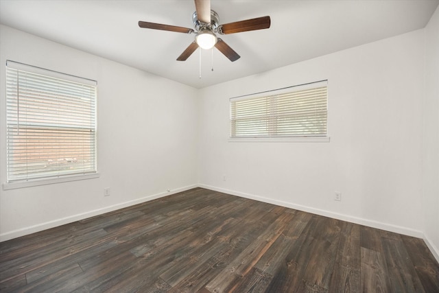 2250 Capri Dr, Fort Worth, TX 76114 - spare room featuring dark wood finished floors and a ceiling fan