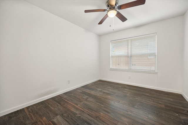 2250 Capri Dr, Fort Worth, TX 76114 - spare room with dark wood-type flooring and ceiling fan