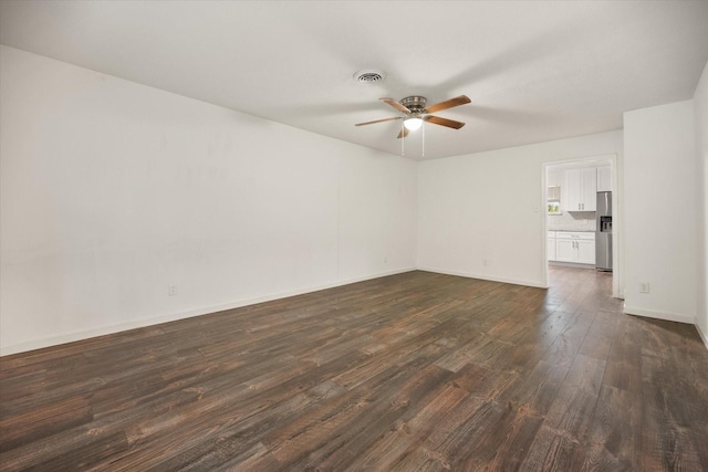 2250 Capri Dr, Fort Worth, TX 76114 - unfurnished room featuring dark wood-style floors and a ceiling fan