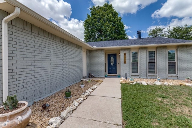 4113 Blue Flag Ln, Fort Worth, TX 76137 - entrance to property featuring brick siding and a yard