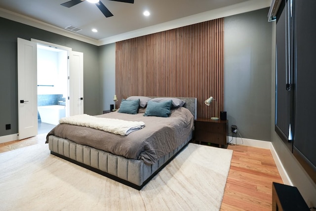 8500 Fresh Meadows Rd, North Richland Hills, TX 76182 - bedroom featuring wood finished floors, recessed lighting, and ceiling fan