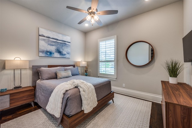 3791 Marble Hill Rd, Frisco, TX 75034 - bedroom featuring wood finished floors, recessed lighting, and ceiling fan