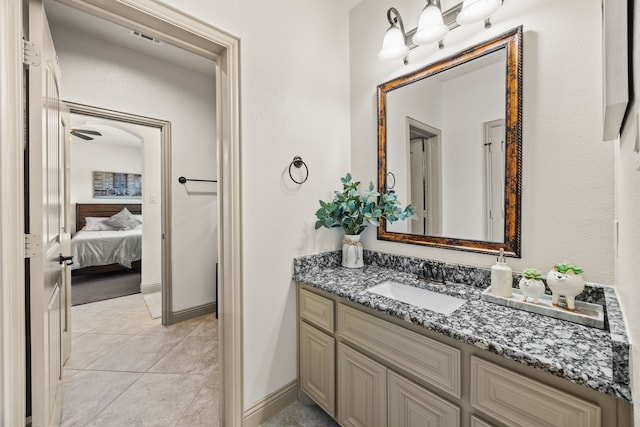 881 Derick Ln, Prosper, TX 75078 - bathroom featuring vanity, ensuite bathroom, and tile patterned floors