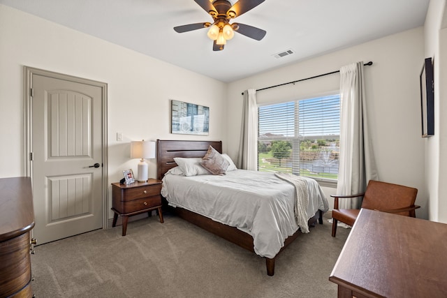881 Derick Ln, Prosper, TX 75078 - bedroom with light colored carpet and ceiling fan