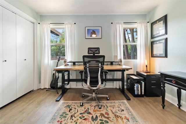4912 Odessa Ave, Fort Worth, TX 76133 - office area with wood finished floors