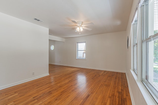 4012 Dexter Ave, Fort Worth, TX 76107 - spare room with a ceiling fan and light wood finished floors