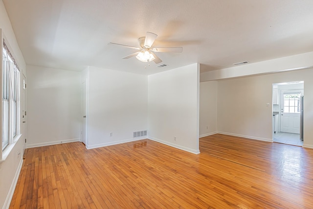 4012 Dexter Ave, Fort Worth, TX 76107 - spare room with ceiling fan and light wood-type flooring