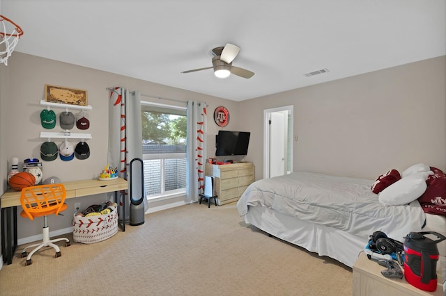 6375 Lansdale Rd, Fort Worth, TX 76116 - bedroom featuring carpet floors and a ceiling fan