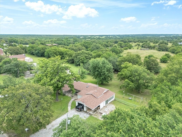 415 S Union St, Montague, TX 76251 - view from above of property with a heavily wooded area