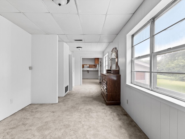 415 S Union St, Montague, TX 76251 - hallway featuring carpet floors and a drop ceiling