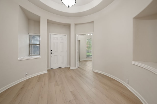 8225 Courtney Way, Watauga, TX 76148 - entrance foyer with light wood-type flooring and baseboards