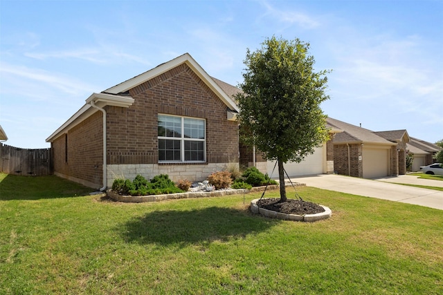 6112 Fall Creek Ln, Fort Worth, TX 76123 - view of front of house with brick siding, concrete driveway, and a garage
