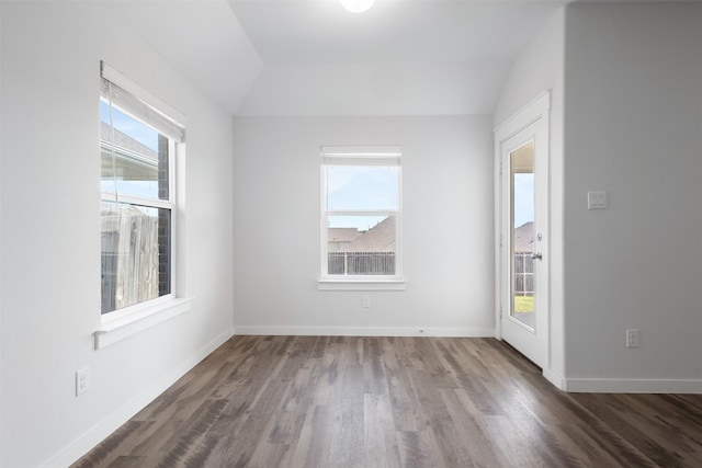 6112 Fall Creek Ln, Fort Worth, TX 76123 - empty room featuring wood finished floors and lofted ceiling