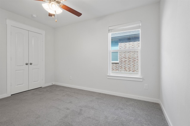6112 Fall Creek Ln, Fort Worth, TX 76123 - unfurnished bedroom featuring carpet flooring, a closet, and ceiling fan
