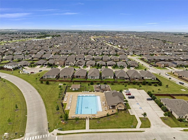 1429 Arrowwood Dr, Aubrey, TX 76227 - aerial perspective of suburban area with a pool area