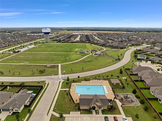 1429 Arrowwood Dr, Aubrey, TX 76227 - aerial view of residential area with a pool area