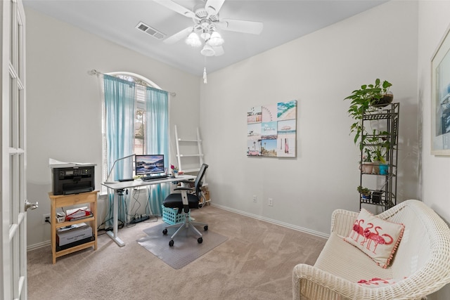 209 Willet Ct, Little Elm, TX 75068 - home office with carpet flooring and a ceiling fan