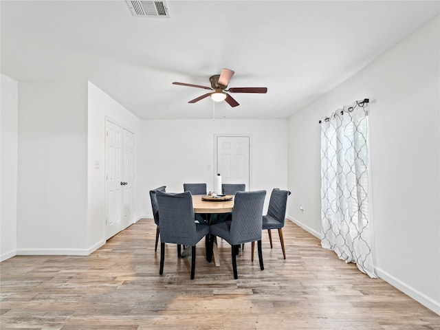 4235 Bonnie View Rd, Dallas, TX 75216 - dining area with a ceiling fan and light wood-style flooring