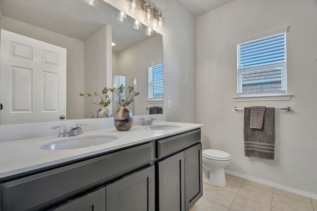 529 Mesa View Trl, Fort Worth, TX 76131 - bathroom with double vanity and tile patterned floors