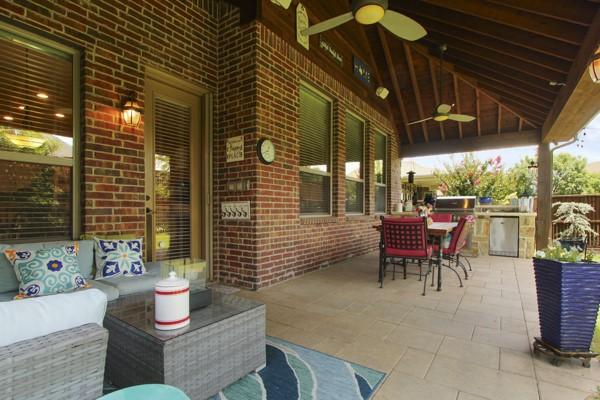 1165 Breakwater Dr, Frisco, TX 75036 - view of patio featuring ceiling fan, outdoor dining space, and outdoor lounge area