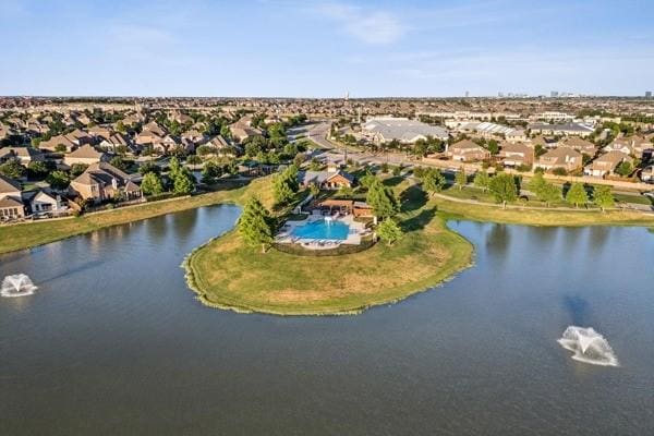 1165 Breakwater Dr, Frisco, TX 75036 - aerial view of residential area with a large body of water