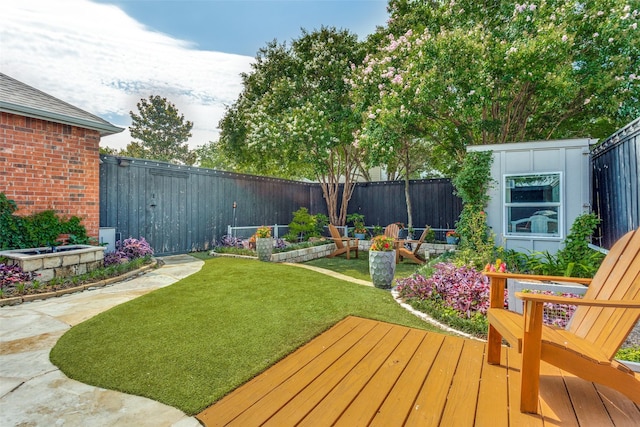 1504 Vista Bend Dr, Allen, TX 75002 - fenced backyard with a wooden deck